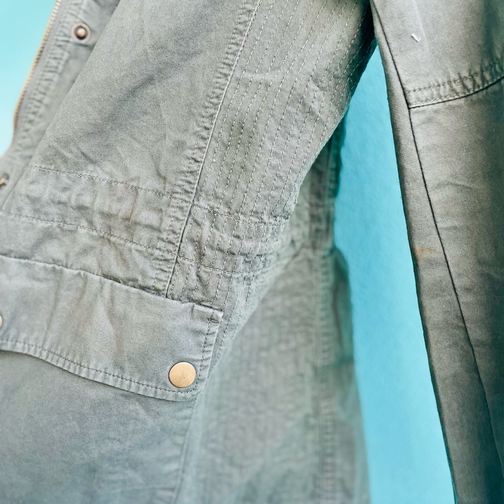 Olive Green Utility Jacket - Picture 6 of 7